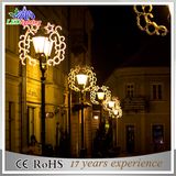 Silver Street Pole Decoration Beautiful Scenery LED Christmas Light