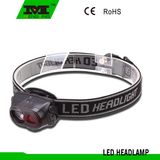 1 Watt +3LED Light-Weight Plastic LED Head Torch with 3xaaa Battery (8734)