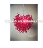 Hot Red Heart Ceiling Chandelier Light