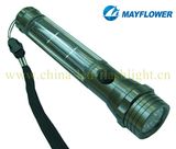 Aluminum Solar Power LED Flashlight