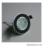 2.62USD 3W Spray Black+Silver Edge Warm White LED Ceiling Light