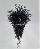 Black Blow Glass Chandelier Light for Decoration