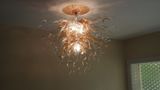 High Ceiling Modern K9 Crystal Acrylic Blown Glass Chandeliers