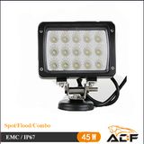 45W IP67 Squar Floodlight LED Work Light, for SUV, Jeep, ATV, Boat