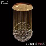 Suspended Golden Chandelier Lighting with 9607-7