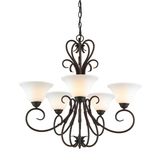 5 Light Oil Rubbed Bronze Finish Chandelier