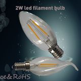 2015 Hot Sales! ! ! Energy Saving Filament E14 LED Bulb 2W, LED Candle Light