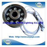 Yaye Hot Sell DMX512 9W LED Fountain Light, 9W LED Underwater Light IP68 (Available Watts: 6W/9W/12W/18W/36W)