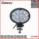 27W Oval Shape LED Work Light for Truck Tractor