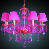 Modern Style Fabric Glass Chandelier