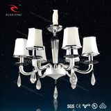 Stylish Crystal Chandelier Lighting Wiht Fabric Shade (Mv20321-6)