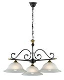 Chandelier Light With Heads and Iron Black/Gold Painting