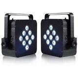 9PCS 5 in 1 Battery & Wireless LED Flat PAR