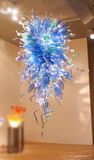 Blue Hand Blown Glass Chandelier for Home Decoration (YK-D18)