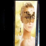 Single Side Acrylic Crystal Wall Mounted Display Transpararent Glasses Frame Advertising LED Light Box