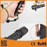 Telescopic Zoom CREE T6 LED Rechargeable LED Flashlight (POPPAS- S16)