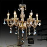 Gorgeous Gold Decorative Modern European Crystal Candle Chandelier