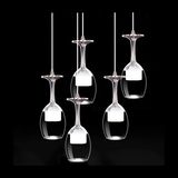 Wine Glass Style Chandelier Hanging Single Head Metal LED Ceiling Light