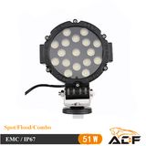 CREE 51W Round LED Work Light for Trucks ATV, UTV, SUV