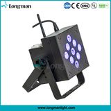 9 X 10W Quad LED Wireless Battery LED Flat PAR for Stage