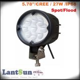 Auto Oval LED Work Light 27W for Heavy Duty Machine/SUV/Truck