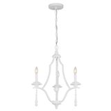 3 Light White Chandelier