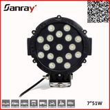 7inch 51W LED Light Work for Trucks, Jeep, SUV, Dozer