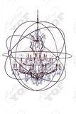 Globe Chandelier (YQF1315D150RD)