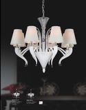 Hotel Lampshade White Glass Pendant Light (81075-8)