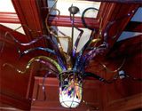 Decorative Colored Glass Flower Chandelier for Hotel Home