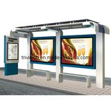 Outdoor Stainless Steel Structure Aluminum Alloy Bus Shelter Advertising Light Box