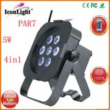 Party Light LED Flat Battery PAR 7*5W Stage Light (ICON-A034-7*5W)