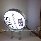 Rotating Round-Shape Illuminated Advertisement Light Box