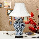 Hand Painted Blue White Porcelain Table Lamp