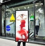 Magic Backpack Sign Mobile Rechargeable LED Light Box for Advertising