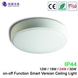 24W IP44 LED Oyster Wall Light with on-off Function Smart Version Ceiling Light (QY-CLS2-24W)