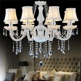 Modern Luxury White Crystal Chandelier for Wedding Hotel Pendant Light