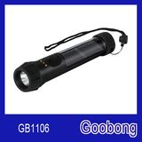 LED Solar Flashlight with Backup Battery and Indicator Light