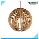 Lightingbird Simple Droplight Hotel Wood Pendant Lamp (LBMP-JLL)