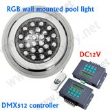 DMX 512 RGB Waterproof IP68 LED RGB Swimming Pool Underwater Light 12V