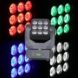 9 12W LED RGBW Moving Head Stage Matrix Light