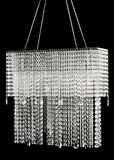 19in Oblong Crystal Chandelier for Wedding Event Decor