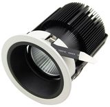 Spray White+Black Inner Ring Round 25W COB LED Wall Washer