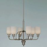 6 Light Glass Chandelier (BR1007)