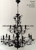 Metal Leaf & Crystal Chandelier (HBC-9008)