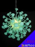 Mushroom Style Milk White Decoration Light Blown Glass Chandelier