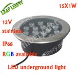 Epistar 15W LED Underground Lights for Garden, Park, Round Underground Light