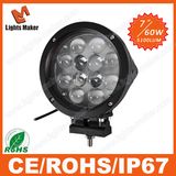 60W LED Work Light Waterproof LED Truck Light with Black/Silver Color Optional