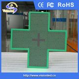 Single Side P7.62 Green Color LED Cross Pharmacy Display