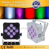 Battery Powered 9X18W Rgbawuv 6in1 LED Wireless PAR